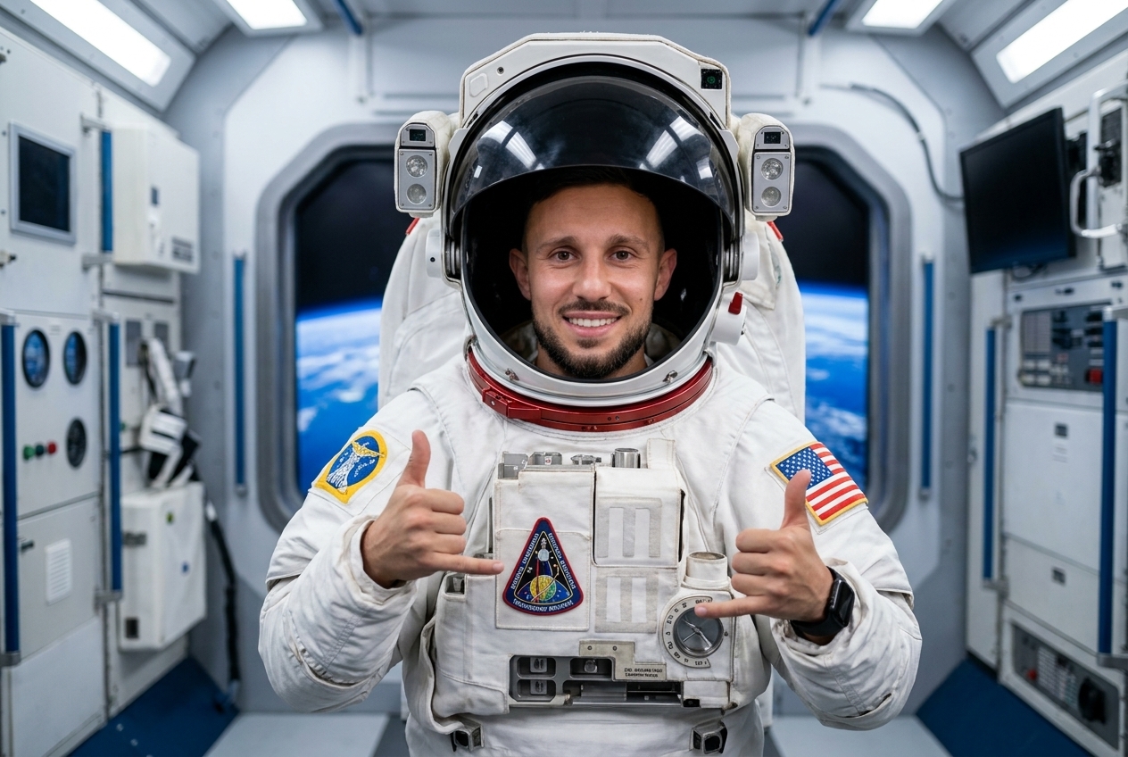 Portrait IA Astronaute